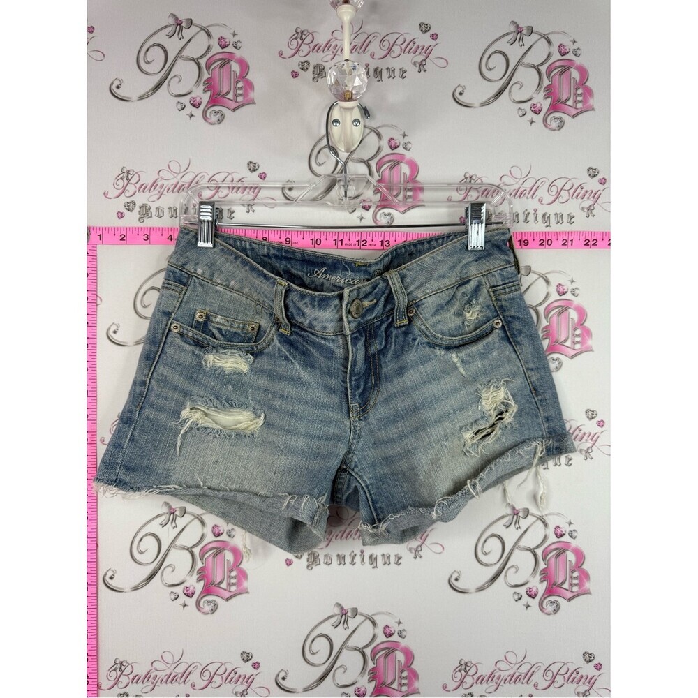 American Eagle Outfitters shorts Distressed Light Blue Denim Cutoff Shorts